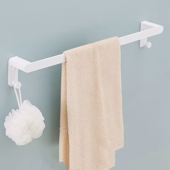 Aluminum White Toilet Brush Holder Paper Holder Robe Hook Towel Rack Bar Stainless Steel Shower Shelf Bathroom Set Accessories