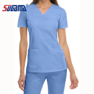 Uniforme dentaire médical d'hôpital en gros, ensembles de gommages de soins infirmiers unisexes pour femmes, uniforme