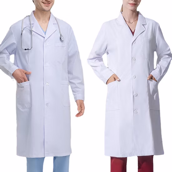 Blouse de laboratoire blanche médicale, blouse de laboratoire pour médecin d'hôpital, vêtements de travail pour femmes