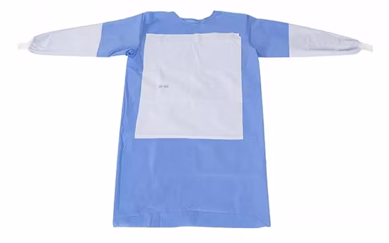 Blouse chirurgicale non tissée médicale SMS SMMS, robes de chirurgien d'hôpital